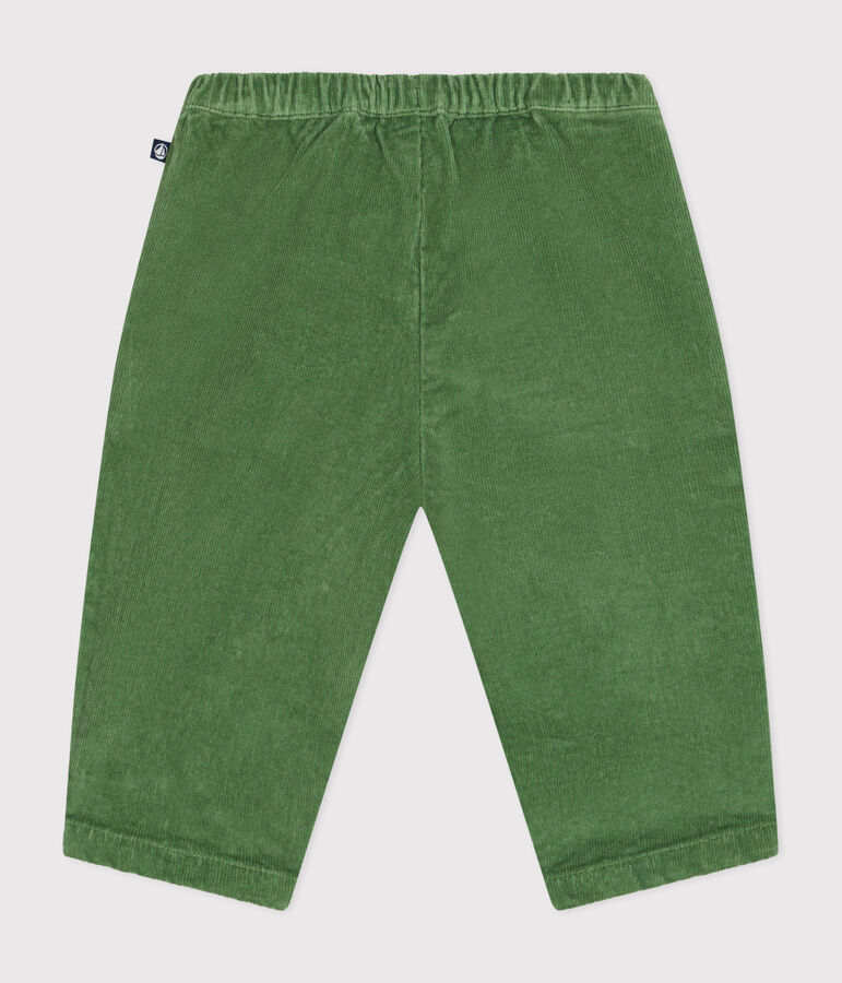 Babies' velour trousers green