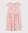Girls' Jersey Piqué Formal Dress FLEUR pink/MULTICO white