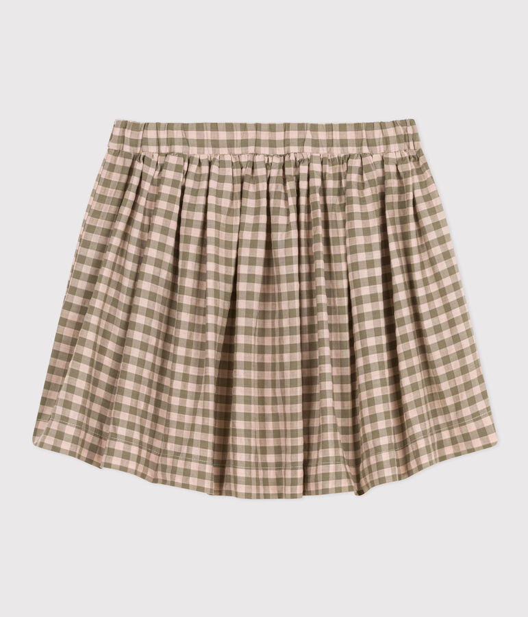 Girls' Cotton Print Skirt green/pink