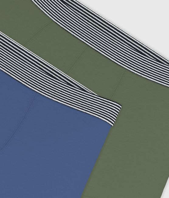 Pack of children's boxers in plain cotton and elastane variante 2