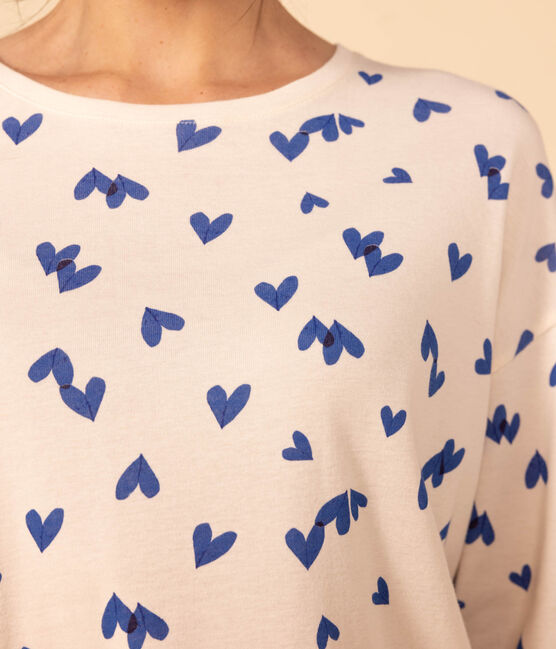 Women's Heart Cotton Pyjamas AVALANCHE white/MULTICO
