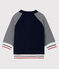 Baby Boys' Tube Knit Varsity Jacket SMOKING blue/MARSHMALLOW white