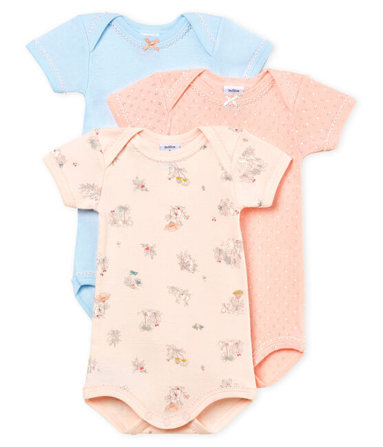 Baby Girls' Short-Sleeved Bodysuit - Set of 3 variante 1