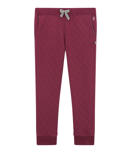 Boy's quilted double knit trousers OGRE purple