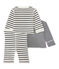Baby reversible 3-piece set COQUILLE beige/SMOKING blue