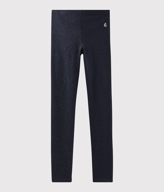 Girls' Jersey Leggings SMOKING blue/OR yellow