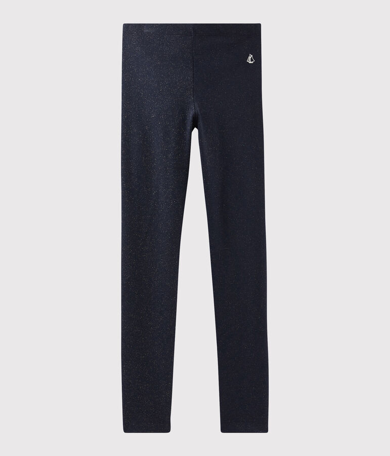 Girls' Jersey Leggings blue/yellow