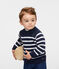 Baby Boys' Striped Wool/Cotton Pullover SMOKING blue/MARSHMALLOW white