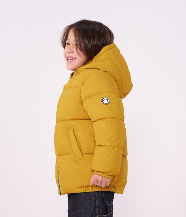 Children's plain puffer jacket yellow