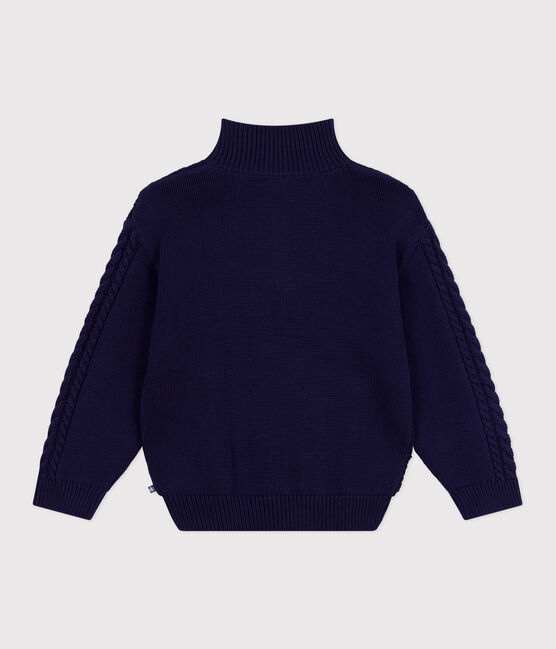 Children's plain cotton shawl-neck jumper SOIR
