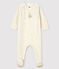 Babies' Velour Cat Sleepsuit MONTELIMAR CHINE beige