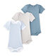 Set of 3 baby boys' short-sleeved bodysuits
