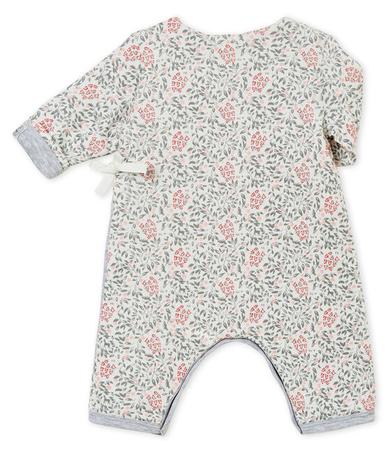 Bay girl's padded print all-in-one MARSHMALLOW white/MULTICO white