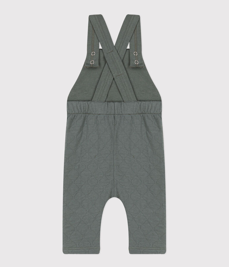 Babies' Quilted Tube-Knit Dungarees green