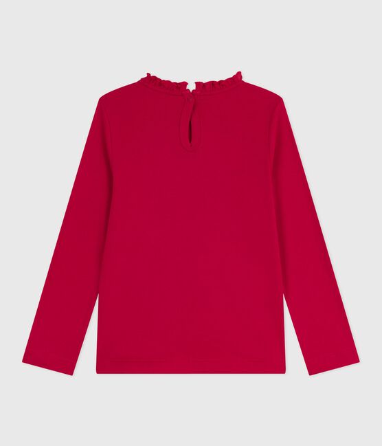 Children's long-sleeved plain cotton T-shirt TERKUIT red