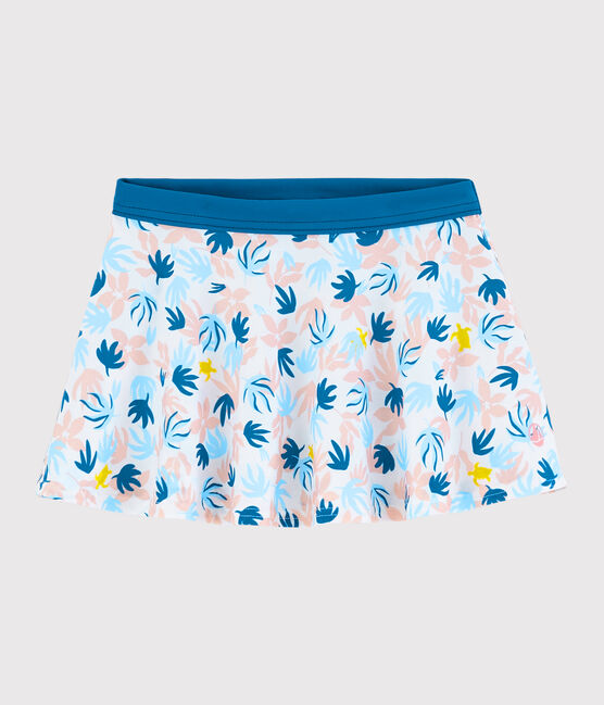 Girls' Swim Skirt MARSHMALLOW white/MULTICO white