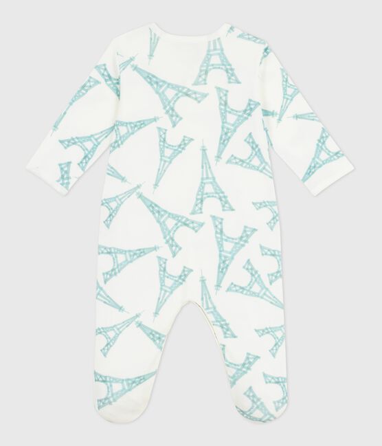 Babies' Eiffel Tower print cotton pyjama suit MARSHMALLOW /MIMI
