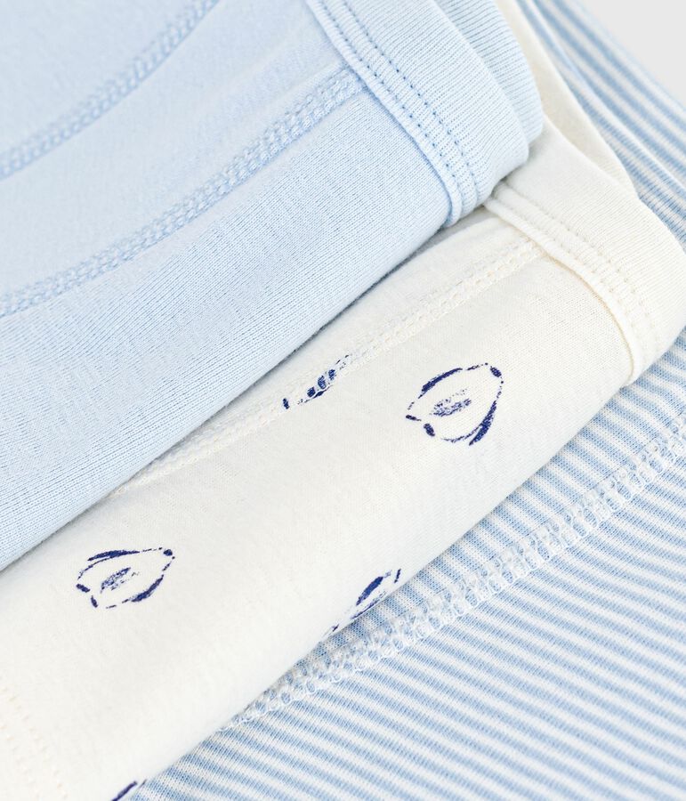 Pack of children's printed cotton boxers with covered waistbands multicolor