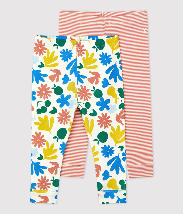 Babies' Fancy Cotton Leggings - 2-Pack multicolor