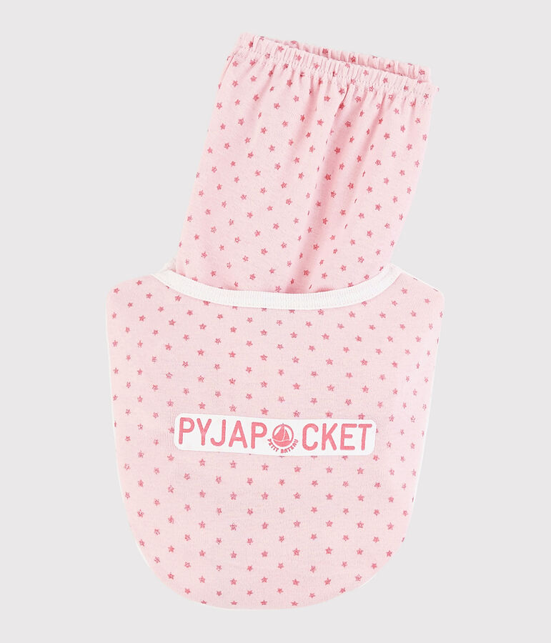 Girls' Seahorse Pattern Cotton Short Pyjamas white/pink