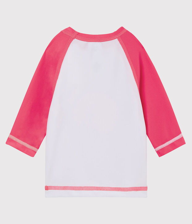Unisex UV-Proof UPF 50+ T-shirt white/pink
