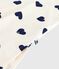 Women's heart-print cotton nightdress MILK blue/SOIR