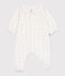 Babies' floral tube knit pyjama suit MARSHMALLOW white/MULTICO white