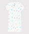 Girls' Seahorse Print Cotton Short Pyjamas MARSHMALLOW white/MULTICO white