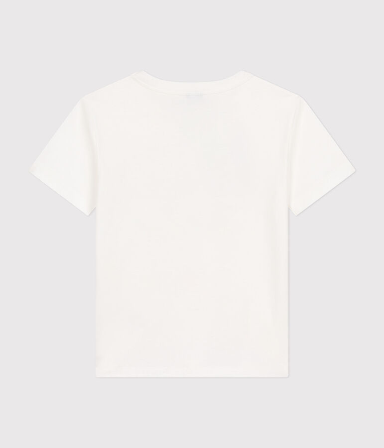 Boys' short-sleeved fine jersey T-Shirt MARSHMALLOW white