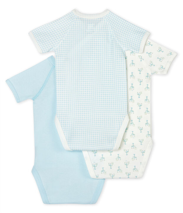 Short-Sleeved Newborn Bodysuit - 3-Piece Set multicolor