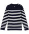Boy's breton jumper SMOKING blue/LAIT white