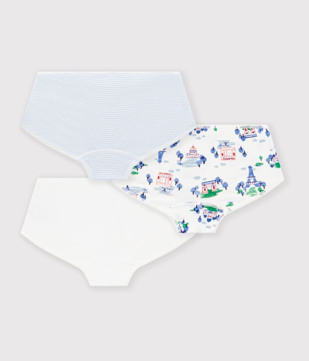 Pack of Paris print cotton shorties for children multicolor