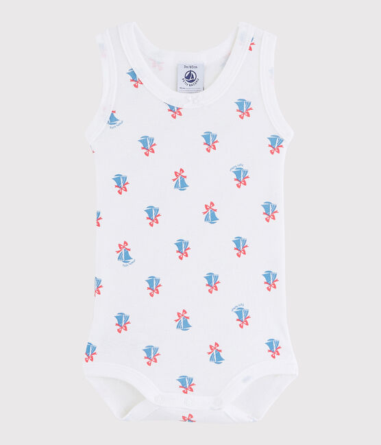 Baby Girls' Sleeveless Bodysuit ECUME white/MULTICO white