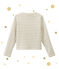 Girl's dual fabric cardigan MARSHMALLOW white/DORE yellow