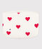 Pochette Cœurs MARSHMALLOW white/TERKUIT red