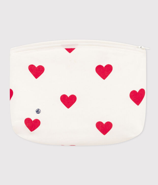 Pochette C&oelig;urs white/red