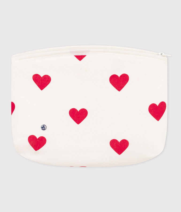 Pochette C&oelig;urs white/red