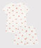 Girls' Crab Themed Cotton Short Pyjamas MARSHMALLOW white/MULTICO white