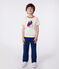 Children's short-sleeved printed cotton T-shirt AVALANCHE Ecru