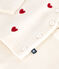 Babies' two-piece knitted outfit with embroidered hearts MARSHMALLOW red/POMPEI