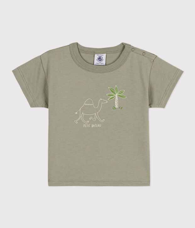 Babies' Short-Sleeved Jersey T-Shirt With Motif green