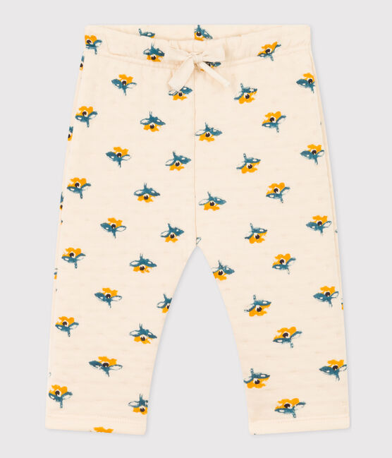 Babies' Patterned Quilted Tube-Knit Trousers AVALANCHE white/MULTICO
