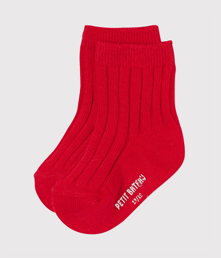 Baby's unisex socks red