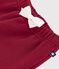 Babies' soft, warm plain cotton trousers AMARANTE