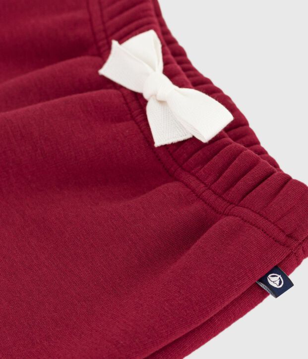 Babies' plain cotton trousers red