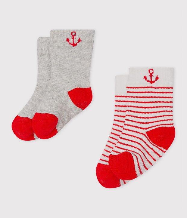 Set of 2 pairs of socks for baby boys multicolor