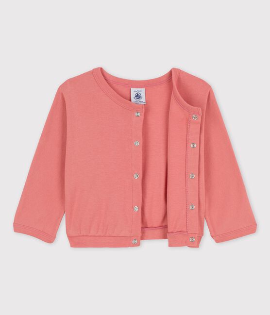 Babies' Cotton Cardigan PAPAYE pink
