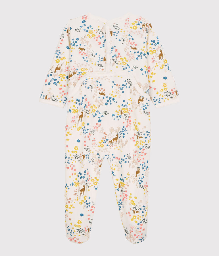 Babies' Floral Fleece Sleepsuit MARSHMALLOW white/MULTICO white