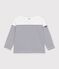 Children's cotton Breton top white/blue