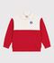 Children's polo-style cotton sweatshirt red/red